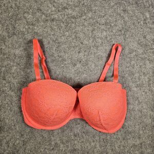 Victorias Secret Womens Hot Pink Lace Multi-Way Strap Bra Sleep Lounge Size 36DD